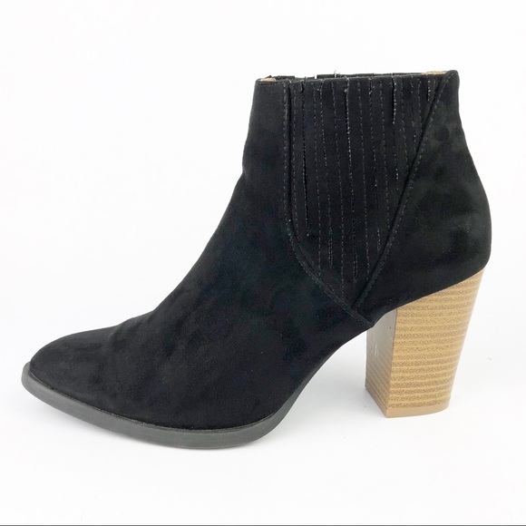 Qupid Black Ankle Pointed Toe Boot, 6 - Picture 5 of 8